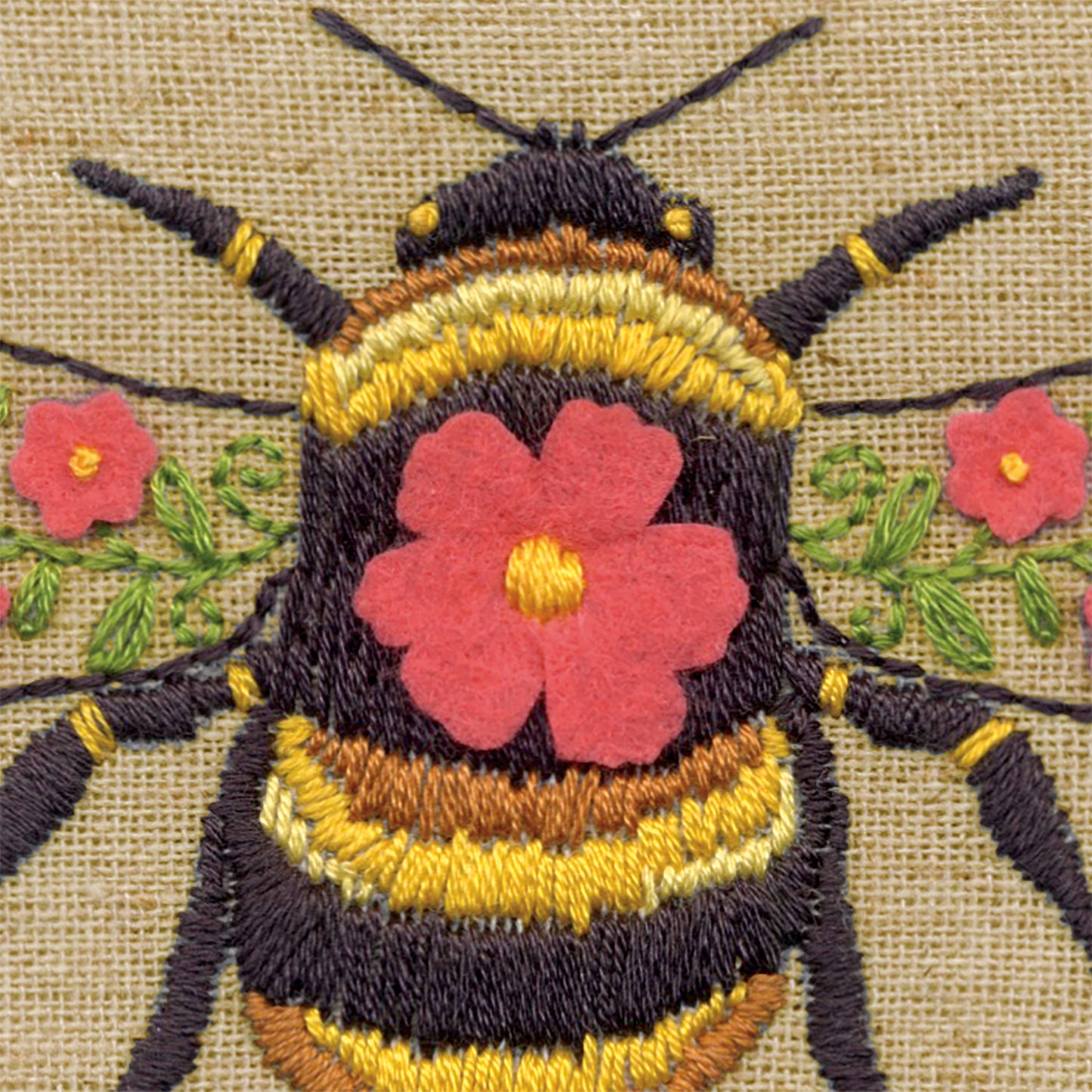 Embroidery Kit with Hoop: Bee Kind Crewel Embroidery